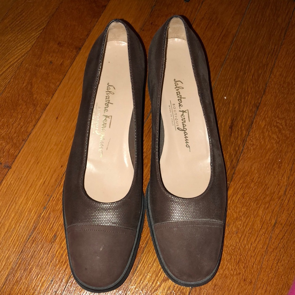 Never worn Salvatore Ferragamo brown shoes